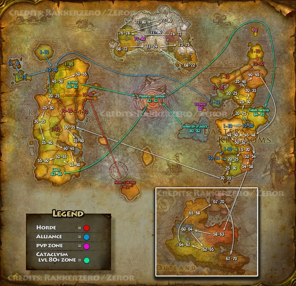 WoW Cataclysm Map